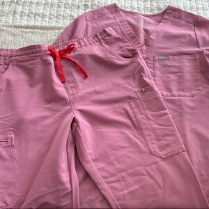 Figs Pink Technical Scrub Pants